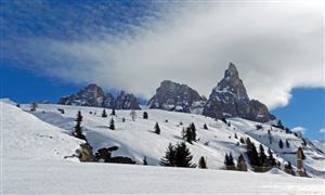 Escursione sulla neve a Passo Rolle - Capanna Cervino -Baita Segantini