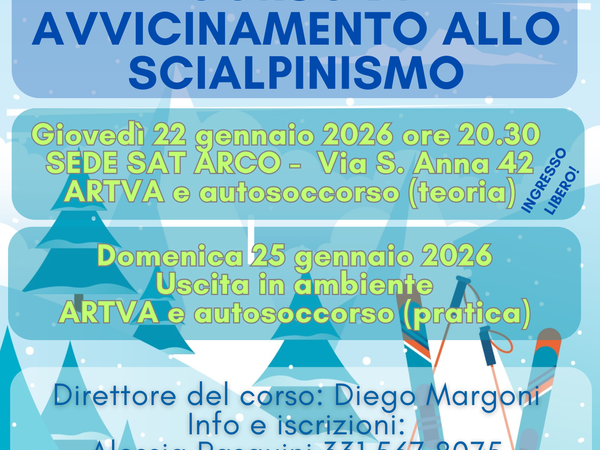 Corso di avvicinamento allo scialpinismo