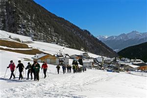 Passeggiata sulla neve a Slingia (Val Venosta)