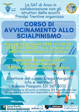 Corso di avvicinamento allo scialpinismo