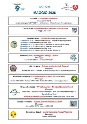 Proposte del mese di maggio